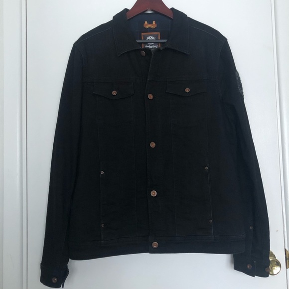 Timberland Slim Fit Denim Jacket in Black - Picture 2 of 6